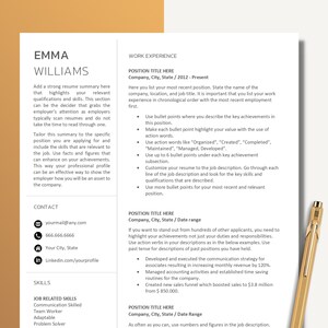 Resume Template Google Docs, Resume Template for Google Docs, MS Word and Mac Pages, Resume Template, Professional CV Template, CV Template