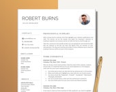 Modern Executive Resume Template with Photo, Professional Resume Template for Word and Apple Pages, C Level Resume, Instant Download