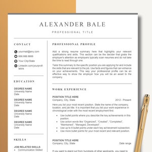 Professional Resume Template, Word and Pages with Matching Cover Letter, References and Thank You Letter, PLUS Job Starter Resume Package!