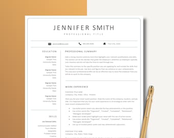 Resume Template Career Change | Modern and Simple Resume Template | ATS Friendly | Word and Pages Format  | Stand Out in Job Applications