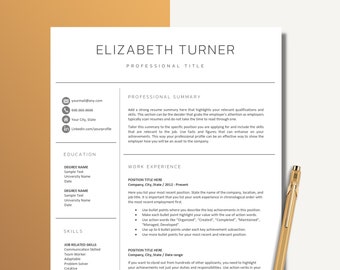 Resume Template Google Docs, Word and Pages, Executive Resume Template,  Resume Template & Cover Letter, Resume Template 2023