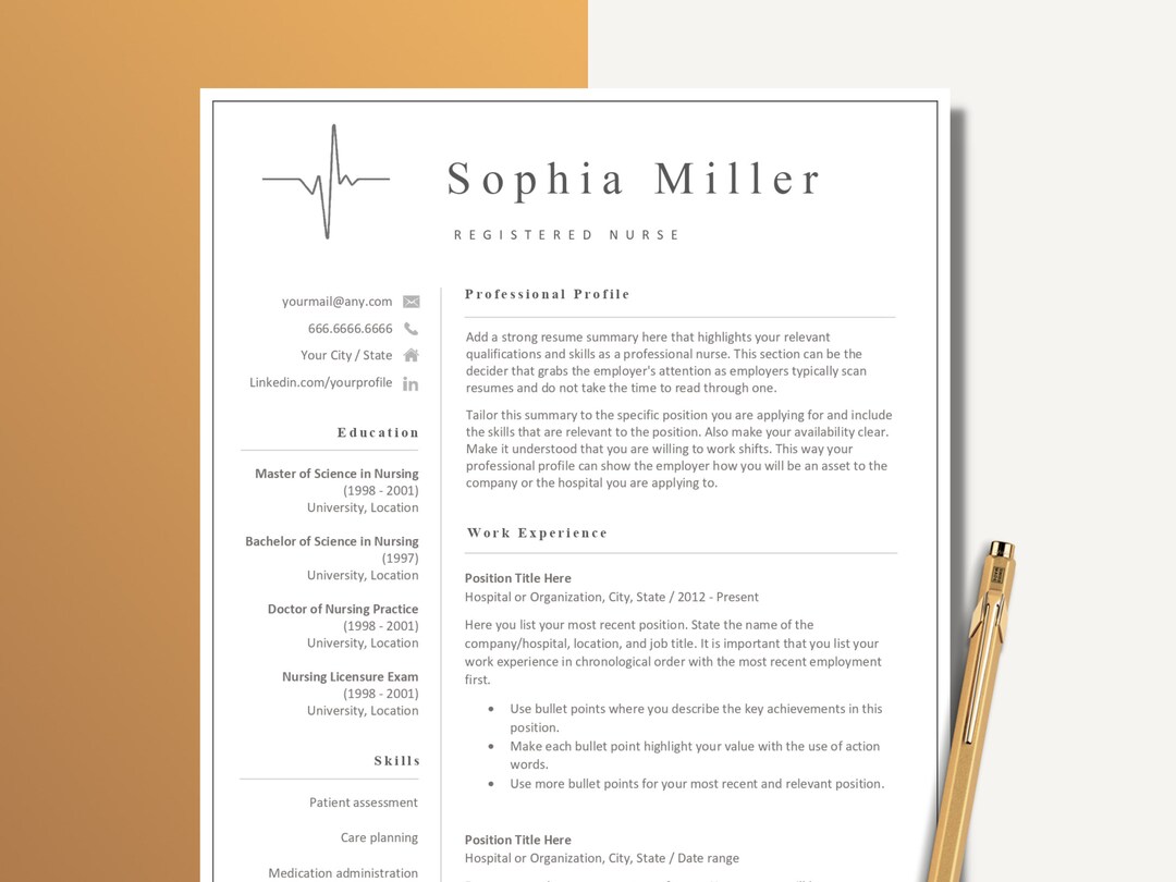 Nursing Resume Template Healthcare - Il 1080xN.5238709491 5yt9 