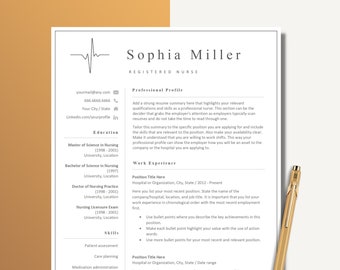 Nursing Resume Template, Healthcare Professional Resume Template, Cover Letter and Interview Guide, Nursing Student Resume, RN Resume