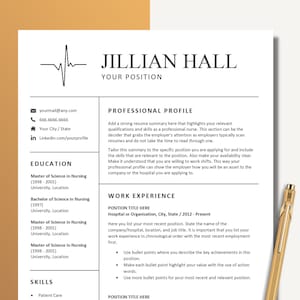 Nurse Resume Template, Nurse Student Resume, CV Medical Assistant, CV Nurse, RN Resume, Medical Assistant, New Grad Nurse, Registered Nurse