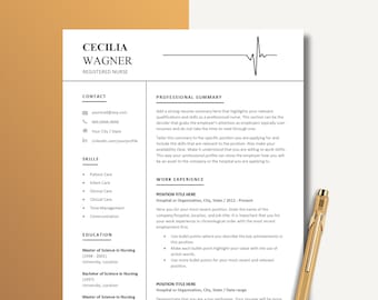 Nurse, Resume, Nurse Student Resume, Nurse Resume Template 1,2 and 3 Pages, CV Nurse, RN Resume, Medical Assistant, Registered Nurse CV