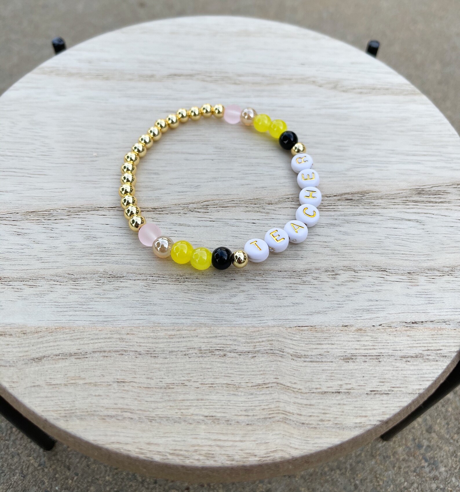 TEACHER appreciation bracelet Thank You Teachers Beaded Etsy