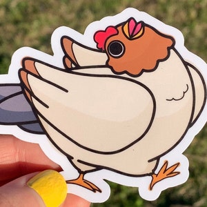 Lustiger Huhn Aufkleber / Bauernhof Tier Geburtstagsparty Dekoration Aufkleber / verrücktes Huhn Aufkleber für Geflügelhalter Hühnerstall
