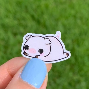 10er Pack süsses Schwein Mini Sticker Flakes / kleines Schweinchen Bauernhof Tier Scheune Themed Kinder Party Favor Goody Bag Artikel
