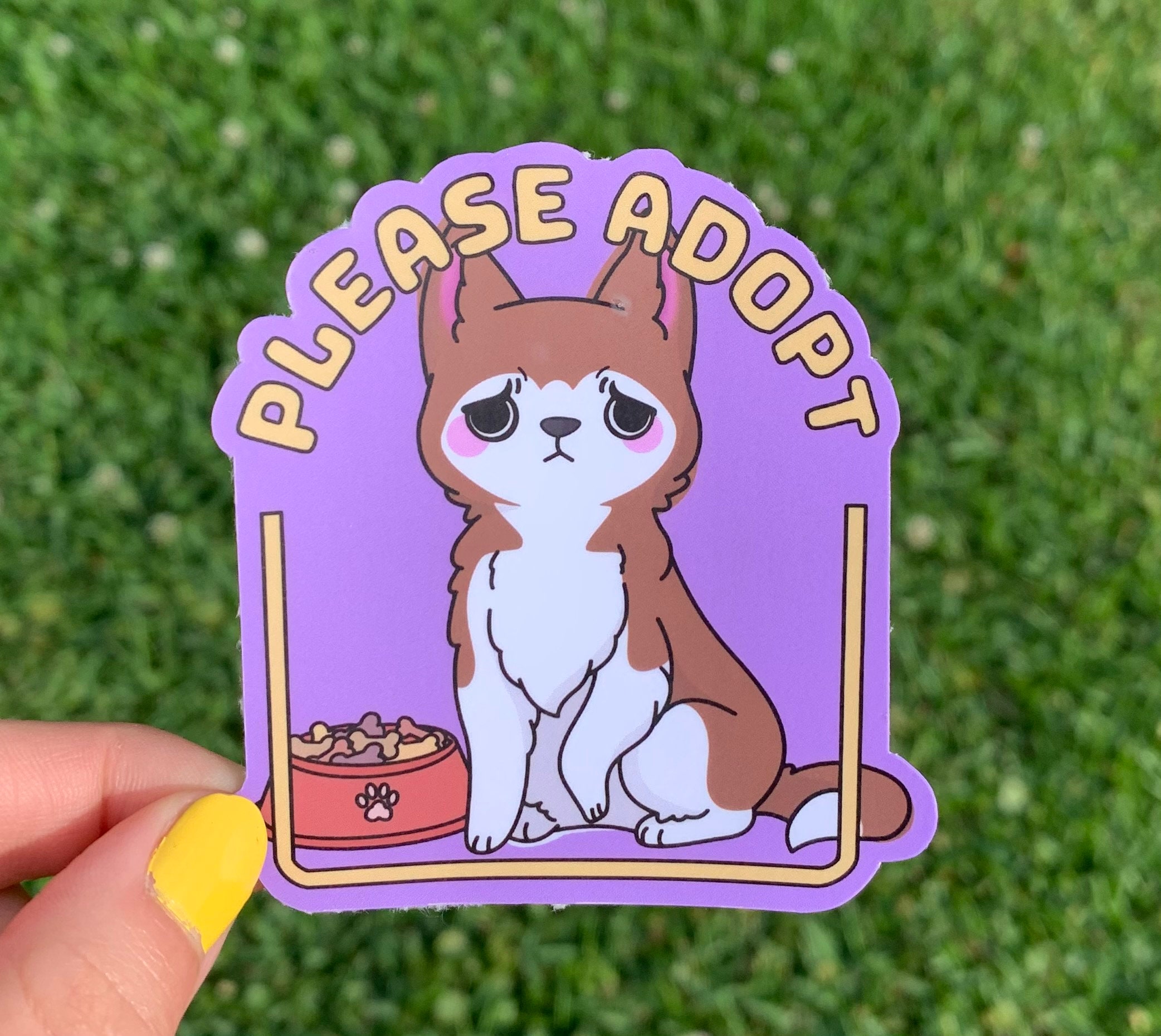 Please Adopt Dogs Sticker / Cute Funny Sweet Gift for Animal Etsy