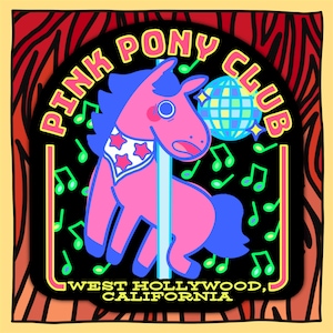 Pink Pony Club Black Neon Sticker / Cute Funny Eighties Aesthetic Chappell Roan Car Bumper Decal Unique Lesbian WLW Sapphic Gay Pride Gift
