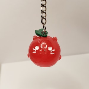 Red Cherry Mirror Keychain – Unique Vintage