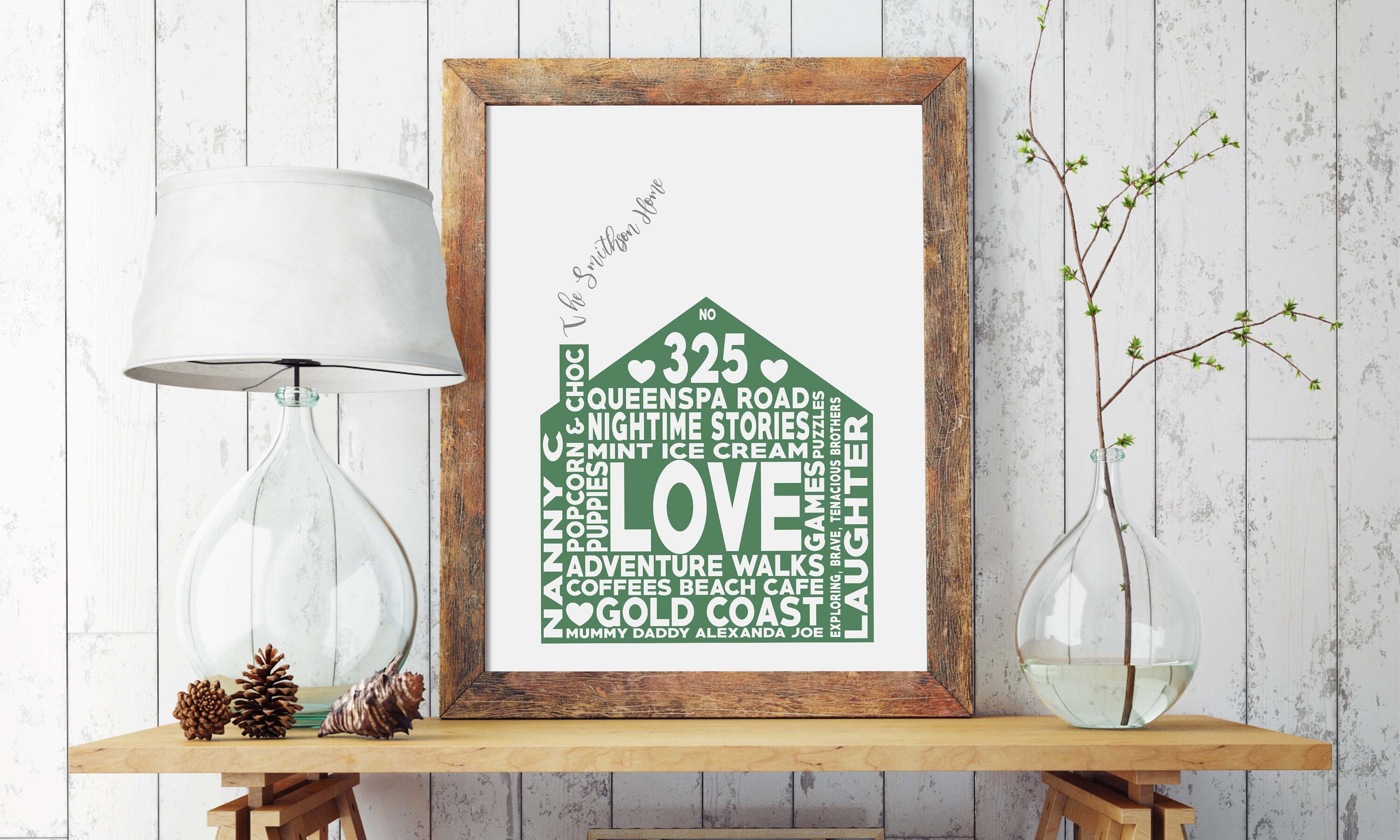 OUR HOME PERSONALISED Family Print Home Decor or Unique Etsy