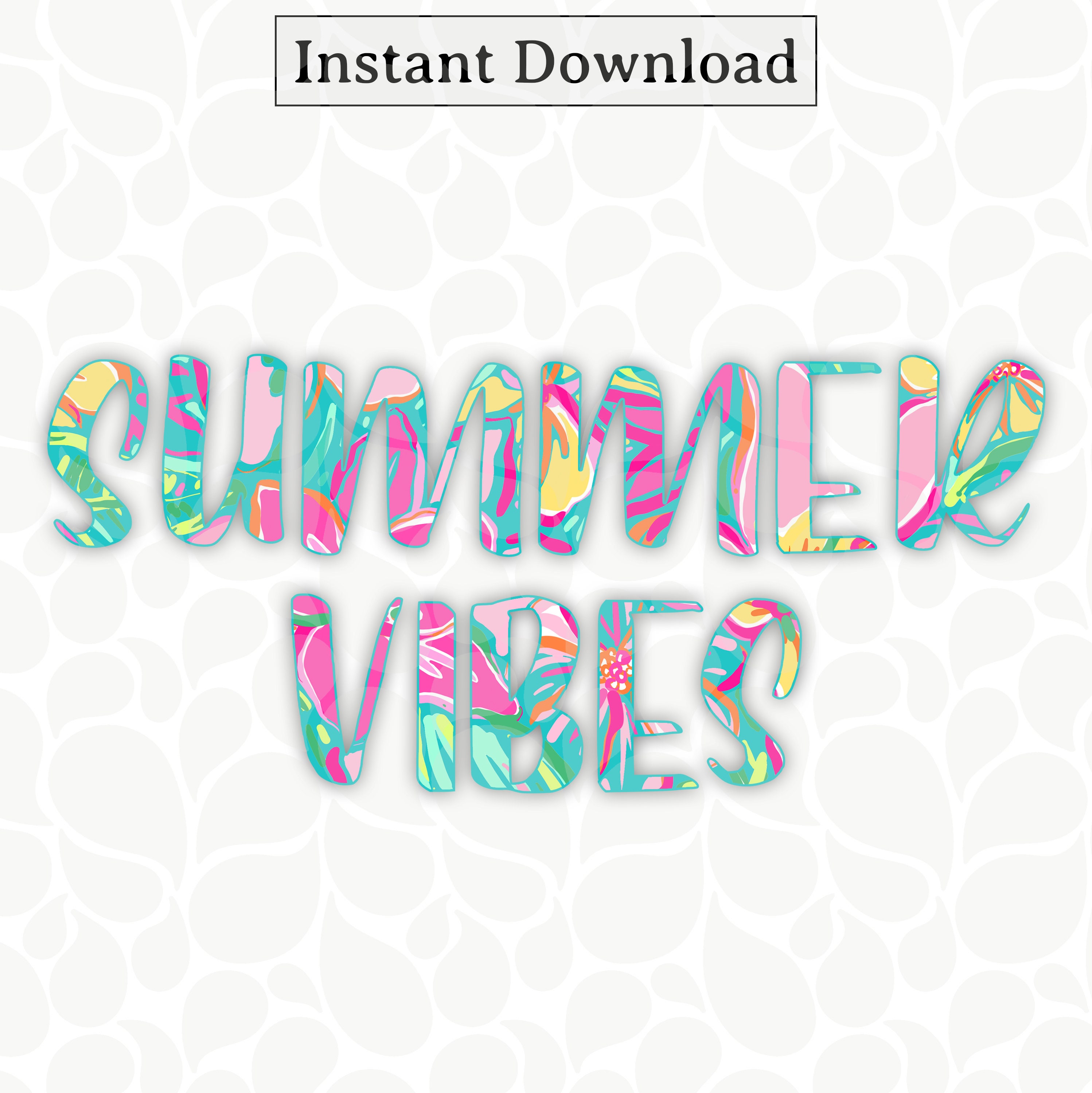 Download Tropical Summer Vibes Sublimation File Digital Download | Etsy
