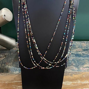 Long 30"-33” BOHO UNISEX Tiny beaded 2mm-3mm, Premium seed beads. Great for layering & multi-strand discounts! New Trend!