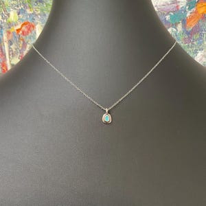 Emaille Türkisfarbene Charm Halskette: Hypoallergene Edelstahlseilkette