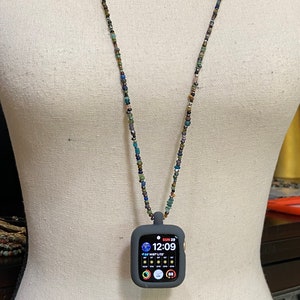 UNISEX Apple Watch Necklaces. Made to Order. Options Include Beaded Metal Adapter to Match or Silicone Case. Made to Your Specifications Etsy