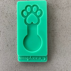Molde de silicona para liberar el carrito de compras con forma de pata de perro, resina epoxi
