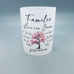 Lichtafdekking lantaarn individueel cadeau-idee stamboom tafeldecoratie