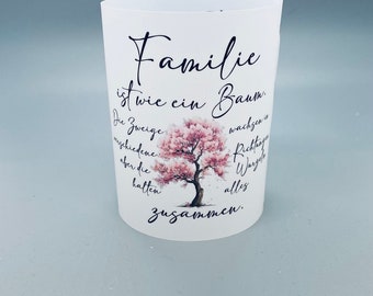 Light cover lantern individual gift idea family tree table decoration