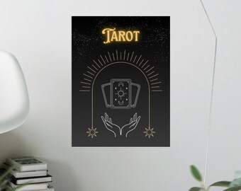 Tarot Print | Tarot artwork | Printable PDF Poster | witch print | Witch themed poster|