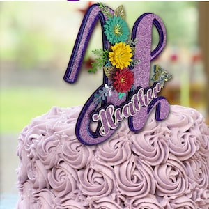 Topper de pastel de letras del alfabeto Pdf, svg y Studio. Para Cricut, Silhouette e imprimir y cortar.