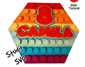 Topo de bolo Pop it fidget Digital. SVG e Estúdio