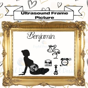 Sonogram Picture frame svg | Pregnancy gift frame | Mother Gift Digital | Ultrasound Digital | Newborn Picture | Mother's Day Gift