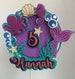 Mermaid Cake Topper Layered; You can Personalize Name and Age of Birthday Girl for Decoration; Silhouette/Cricut cut file | Cake Topper 3D 