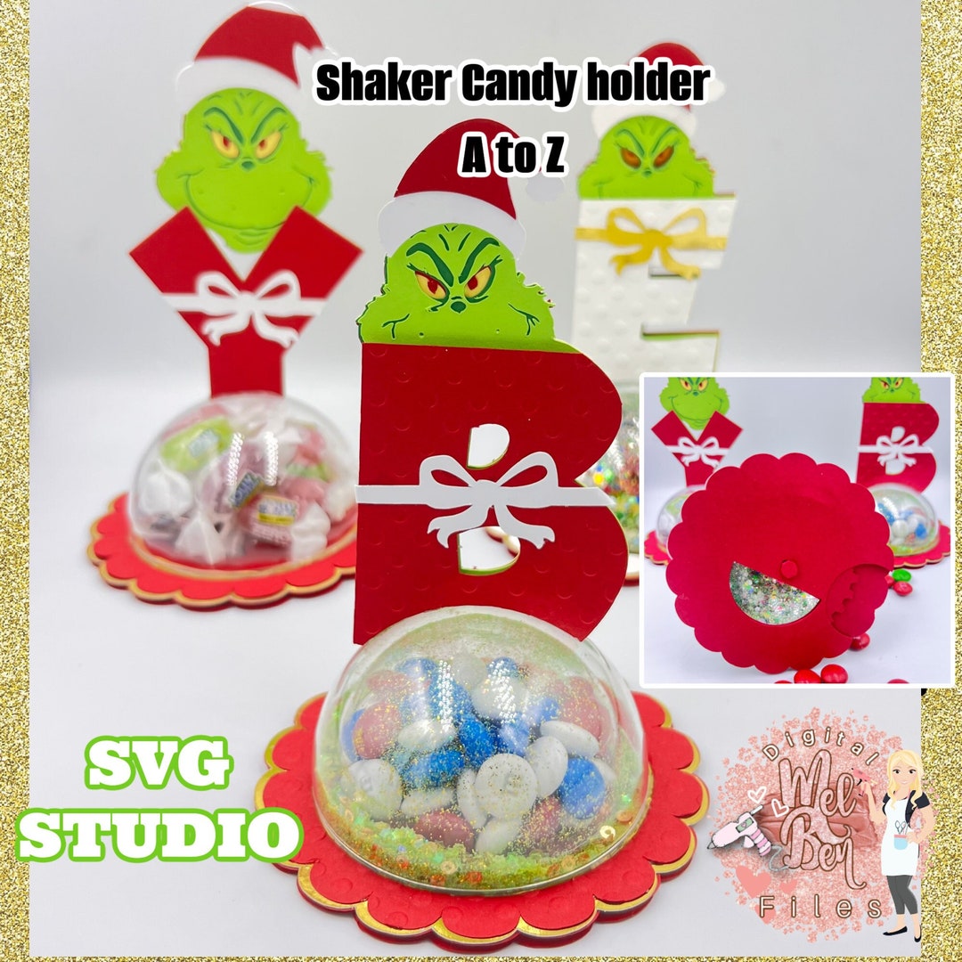 Grinch Alphabet Candy Holder SVG and STUDIO, the Whole Alphabet is