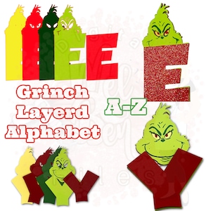 Grinch Letters SVG Grinch Letters Studio Layered Grinch Alphabet Grinch Letters SVG Grinch Letters Studio Layered Grinch Alphabet