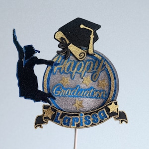 Topper de bolo de formatura feliz SVG, estúdio e PDF