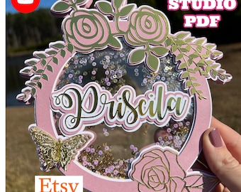 Shaker Cake Topper, SVG, Pdf und Studio.