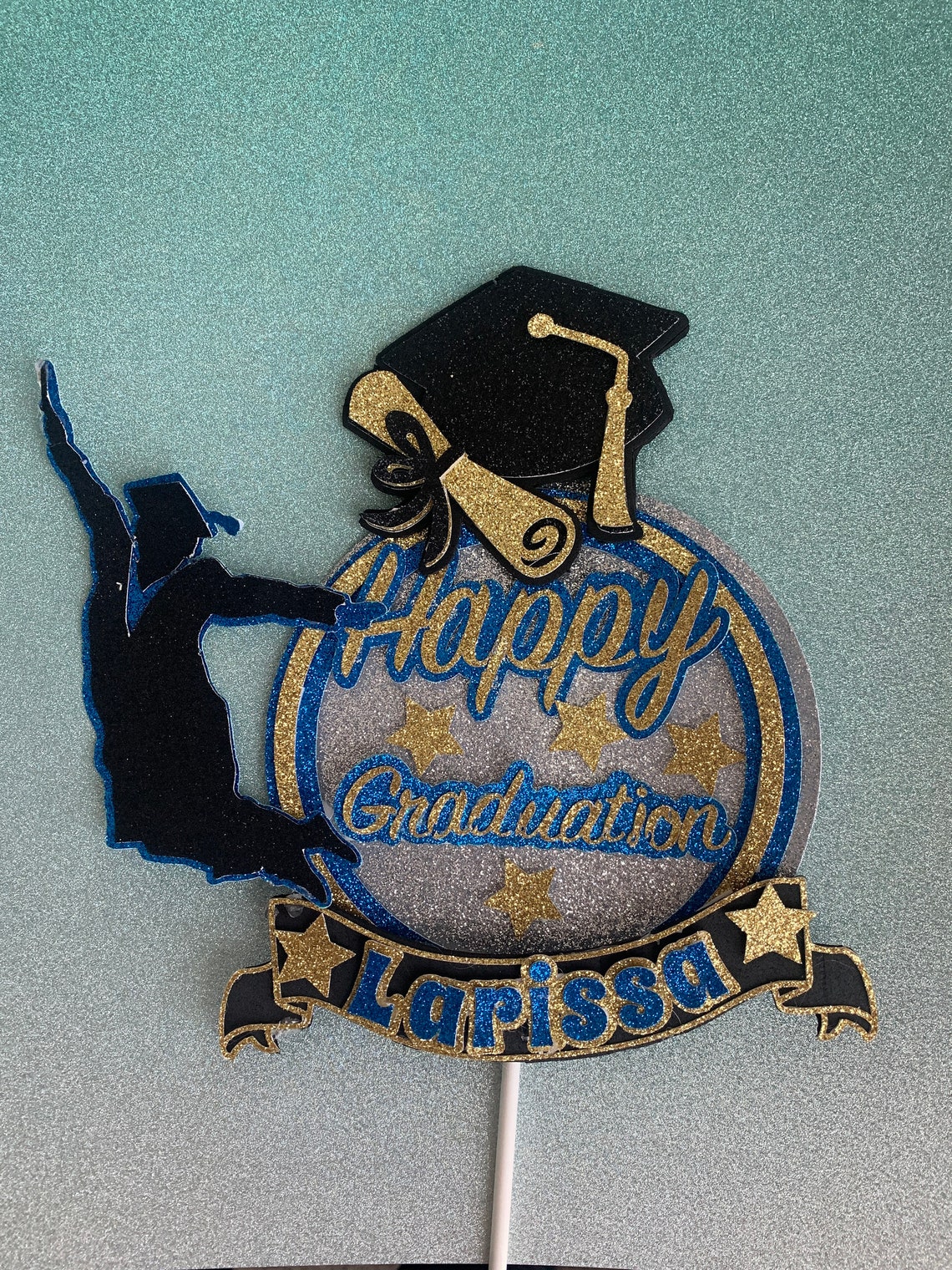 Happy Graduation Cake Topper SVG Layered Graduation SVG Etsy