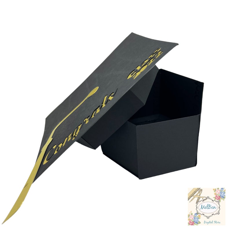 Graduation Cap Gift Box SVG PDF Studio Template. Cricut Etsy
