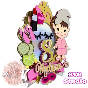 Topper per torta spa, SVG e Studio.