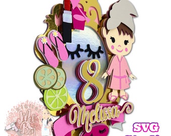 Spa cake topper, SVG and Studio.