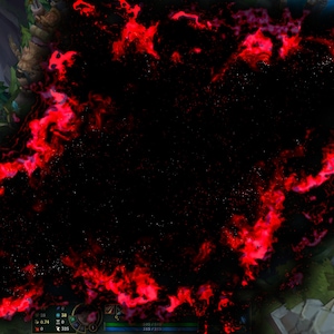 Op de afbeelding: Een zwarte achtergrond met rode en roze vlammen aan de randen. De vlammen zijn abstract en lijken op een nevel.
