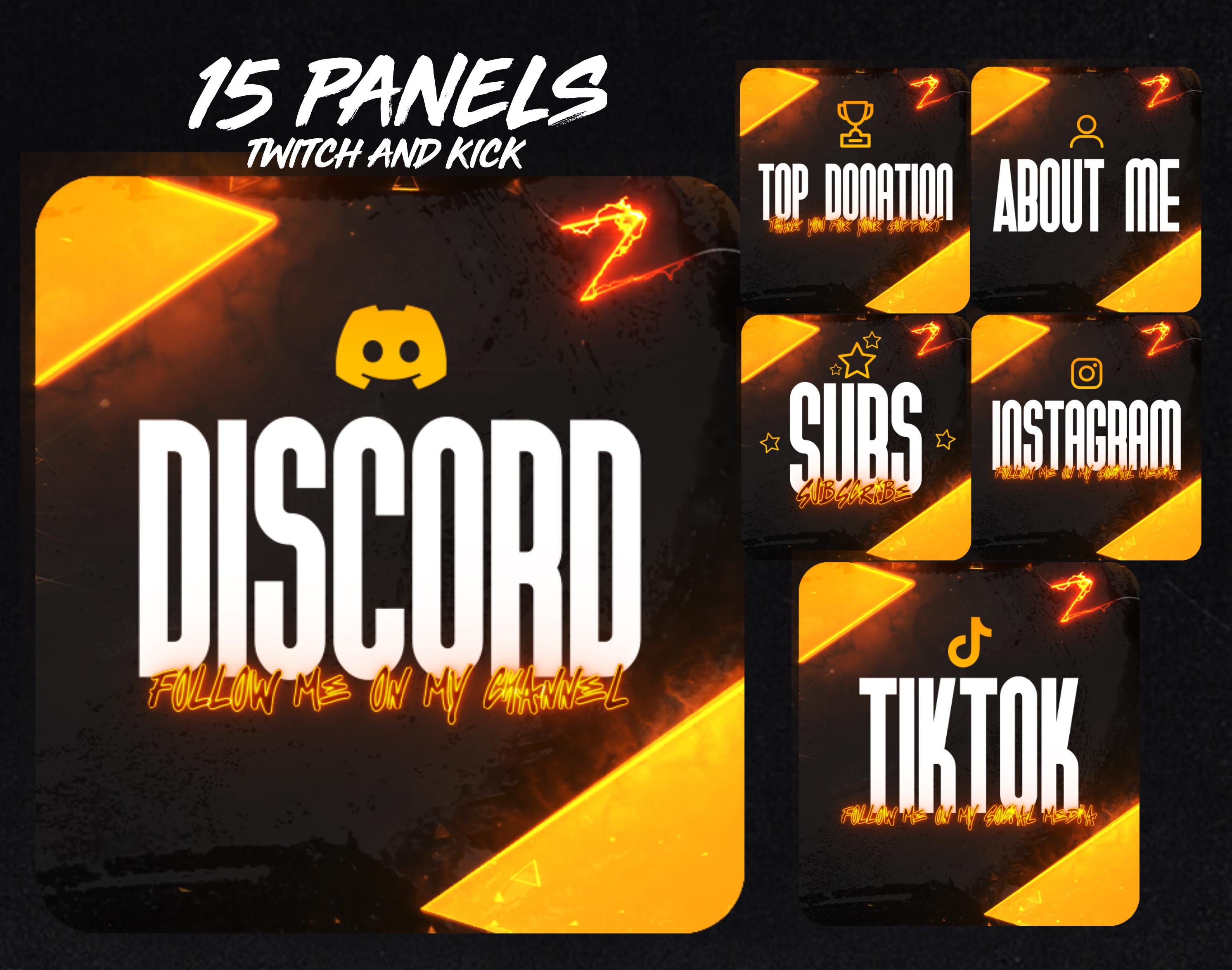 Perfil de streaming Paneles en neón Graffiti Amarillo: Twitch y Kick ...