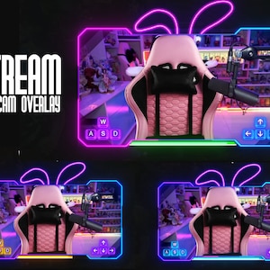 Webcam Overlay Stream - Arcade Gaming Pack of 3 Animated Styles - WEBM Format - HD Quality