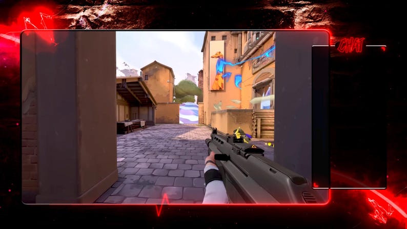 Overlays Stream Animierte Red Neon twitch, Kick und Youtube Bild 8