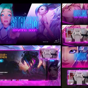 Seraphine - League of Legends Streaming Package  Seraphine - Animated scenes - Twitch, Youtube and Kick - Compatible OBS Studio Streamlabs
