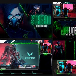 Viper Valorant - Animated Stream Overlays Pack - WEBM Format