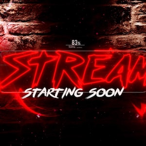 Overlays Stream Animierte Red Neon twitch, Kick und Youtube Bild 2
