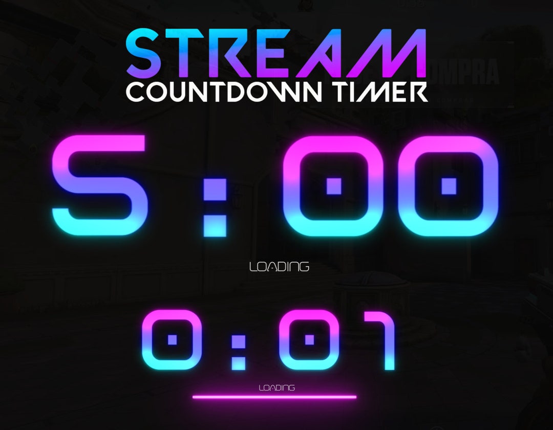 STREAM Countdown Timer for Twitch and Kick - Overlay Webm Format ...