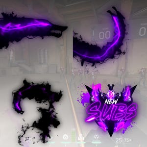 Stream Alerts Package - Ash Black Dragon - Twitch, Kick and Youtube - Animated Design