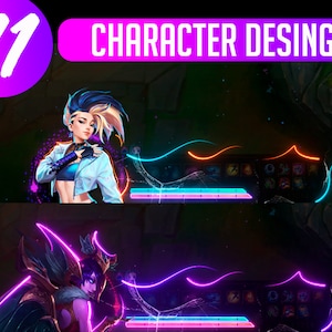 Overlays Stream League of Legends - 11 different champions - interface decoration - Webm video format
