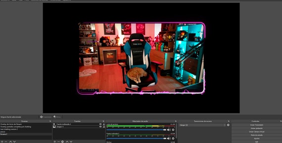 Overlays Stream Pack Animated / Neon Purple Style Compatible 