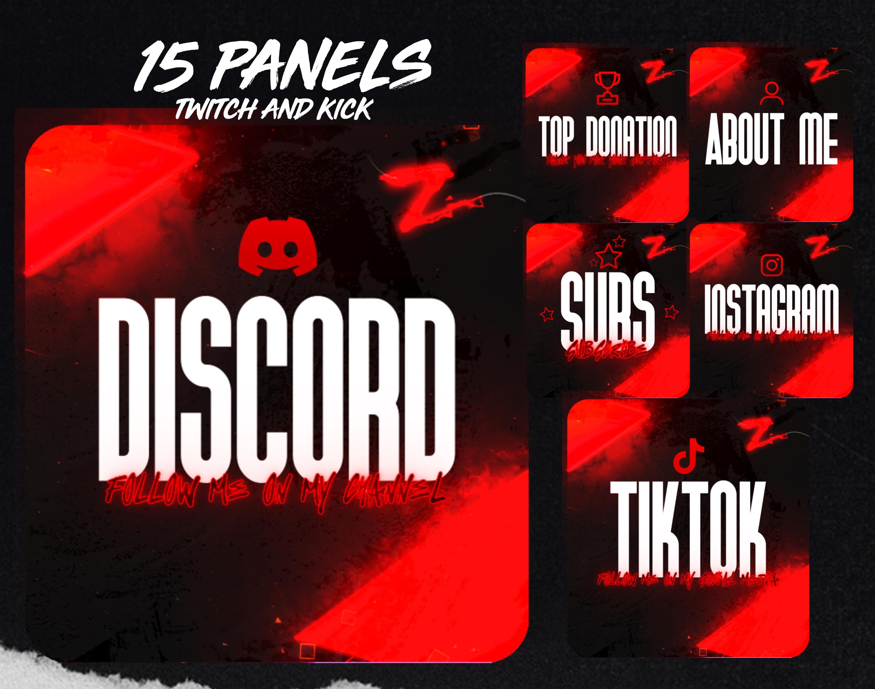 Perfil de streaming Paneles en neón Graffiti Red: Twitch y Kick - Etsy ...