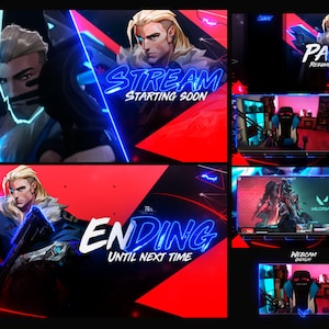 SOVA Valorant - Animated Stream Overlays Pack - WEBM Format