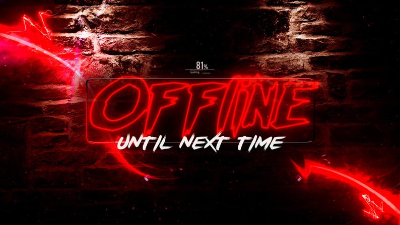 Overlays Stream Animierte Red Neon twitch, Kick und Youtube Bild 9
